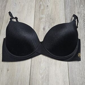 Adrienne Vittadini Studio Push Up Tee Shirt Bra Comfort Black Women's 36C